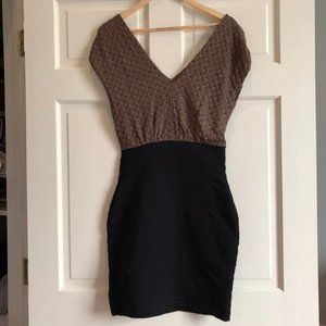 Express Black/Brown/Gold Dress